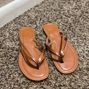 Zara Brown Leather Sandals